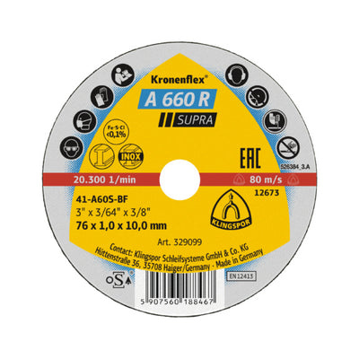 25x Trennscheibe A 660 R | Flach 100 x 1 x 1 mm