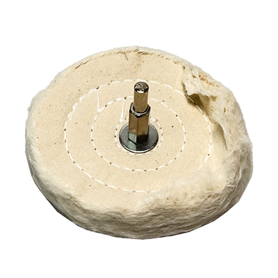 Polierkegel Ø 100mm mit Bohreraufnahme 6mm | T-Scheibe