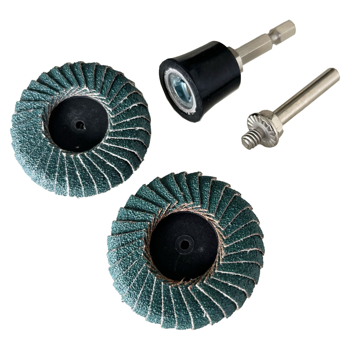 2" 50mm | Lamellenscheibe mit Roloc-Aufnahme und Halter | 2 Stück