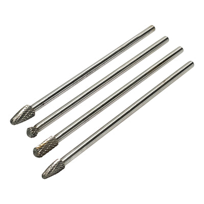 Wolframkarbid Frässtifte-Set | Lange Ausführung | 4 Stück