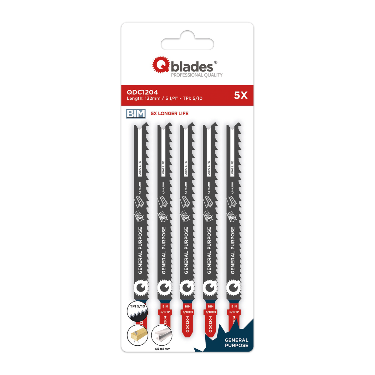 Qblades QDC1204 132mm | Stichsägeblatt | BIM