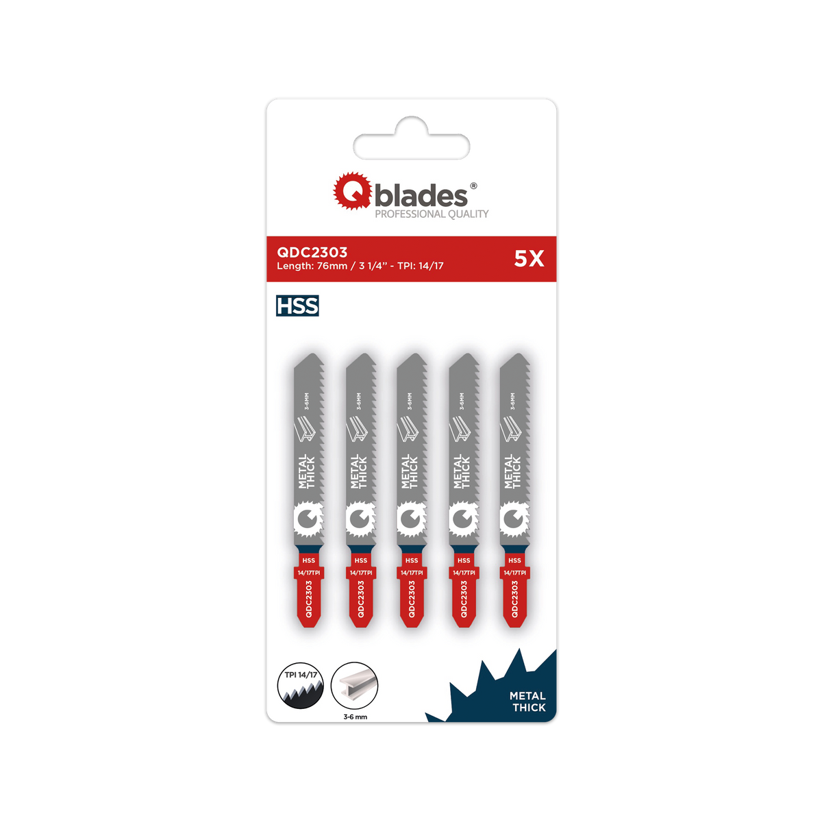 Qblades QDC2303 76mm | Stichsägeblatt | HSS