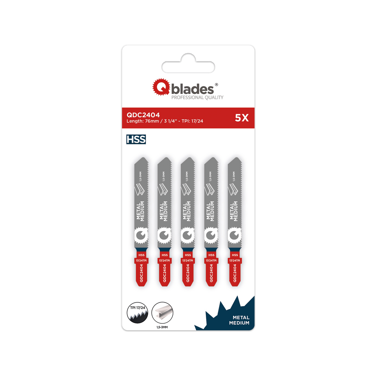 Qblades QDC2404 76mm | Stichsägeblatt | HSS