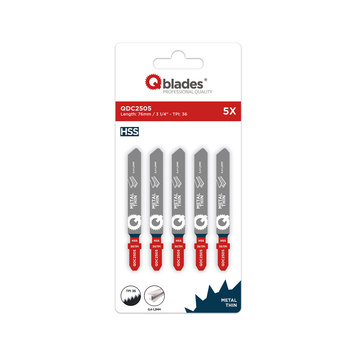 Qblades QDC2505 76mm | Stichsägeblatt | HSS
