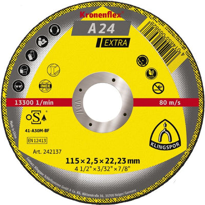 25x Trennscheibe A 24 EX | Flach 115 x 2.5 x 22.23 mm