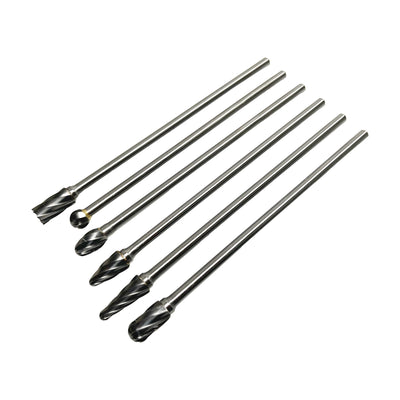 Wolframcarbid-Frässtift-Set | Lange Ausführung | 6-teilig